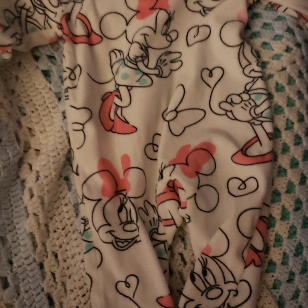 Disney 0 to 3 month onesy pajamas